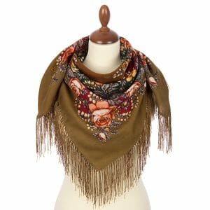 1808-16 Original Pavlovo Posad Russian Shawl 100% Wool scarf 89×89 cm