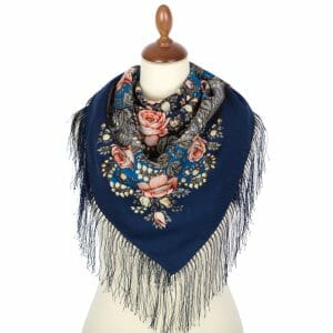 1808-14 Original Pavlovo Posad Russian Shawl 100% Wool scarf 89×89 cm