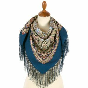 1923-14 Original Pavlovo Posad Russian Shawl 100% Wool scarf 89×89 cm