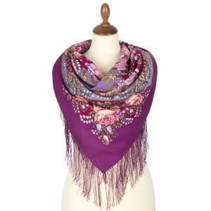 1808-15 Original Pavlovo Posad Russian Shawl 100% Wool scarf 89×89 cm