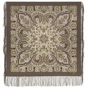 1937-1 Original Pavlovo Posad Russian Shawl 100% Wool scarf 89×89 cm