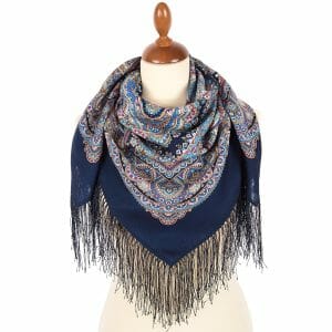 1926-14 Original Pavlovo Posad Russian Shawl 100% Wool scarf 89×89 cm