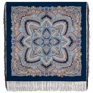 1926-14 Original Pavlovo Posad Russian Shawl 100% Wool scarf 89×89 cm