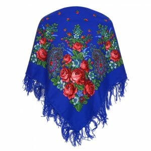 148-13 Original Pavlovo Posad Russian Shawl 100% Wool scarf 89×89 cm
