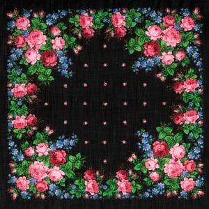 1317-18 Original Pavlovo Posad Russian Shawl 100% Wool scarf 89×89 cm