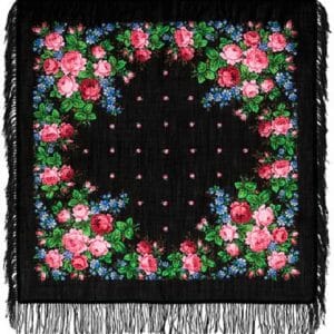 1317-18 Original Pavlovo Posad Russian Shawl 100% Wool scarf 89×89 cm