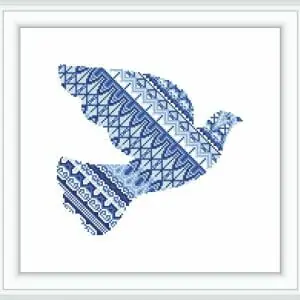 FREE Cross stitch pattern LA COLOMBE