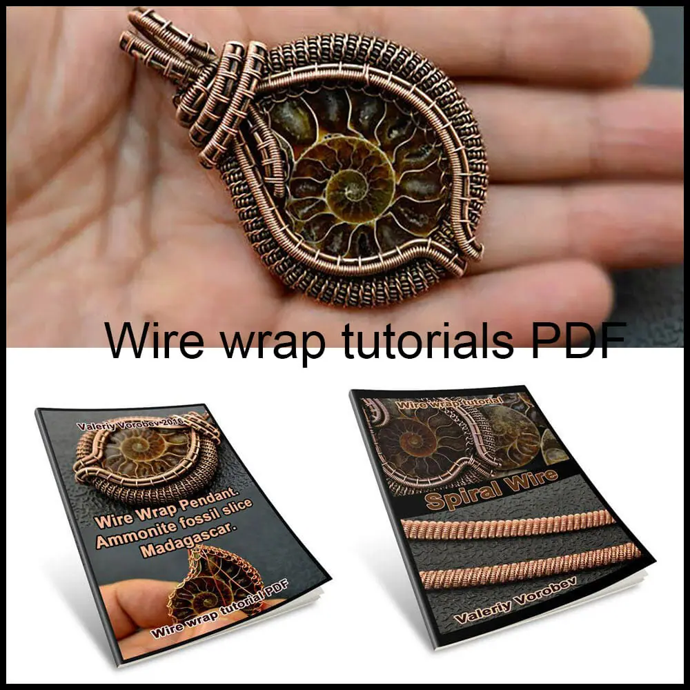 Wire wrapped ammonite pendant tutorials PDF. 2 Wire wrapped ammonite pendant tutorials PDF. - Image 2