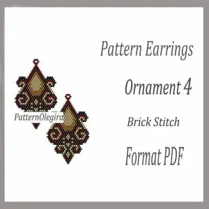 ORNAMENT 3 Bead pattern PDF file Ornament 3 Bead pen wraps Bead cover pen Olegirabeadpatterns