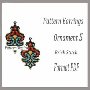 ORNAMENT 5 Bead pattern PDF file Ornament 5 Bead pen wraps Bead cover pen Olegirabeadpatterns