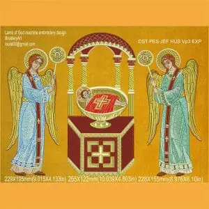 Lamb of God machine embroidery design