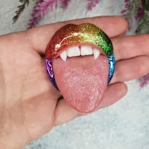 Polymer clay Lips popsocket/pendant/keychain, brooch your choice