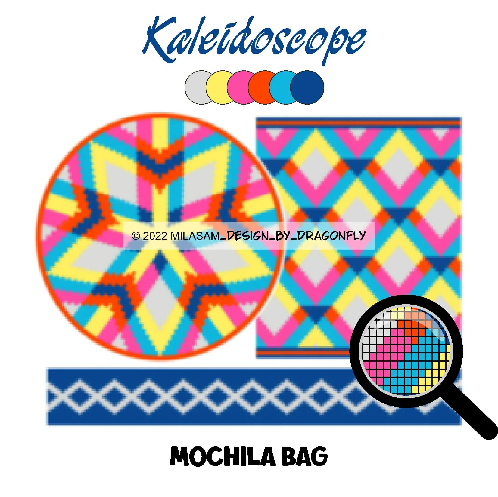 Wayuu mochila bag patterns / SET Caleidoscope 2 Wayuu mochila bag patterns / SET Caleidoscope - Image 2