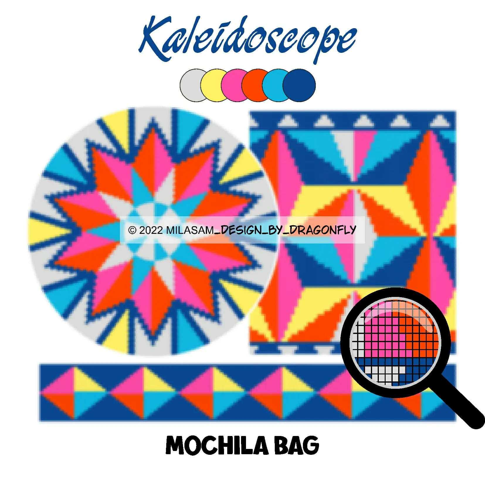 Wayuu mochila bag patterns / SET Caleidoscope 6 Wayuu mochila bag patterns / SET Caleidoscope - Image 6