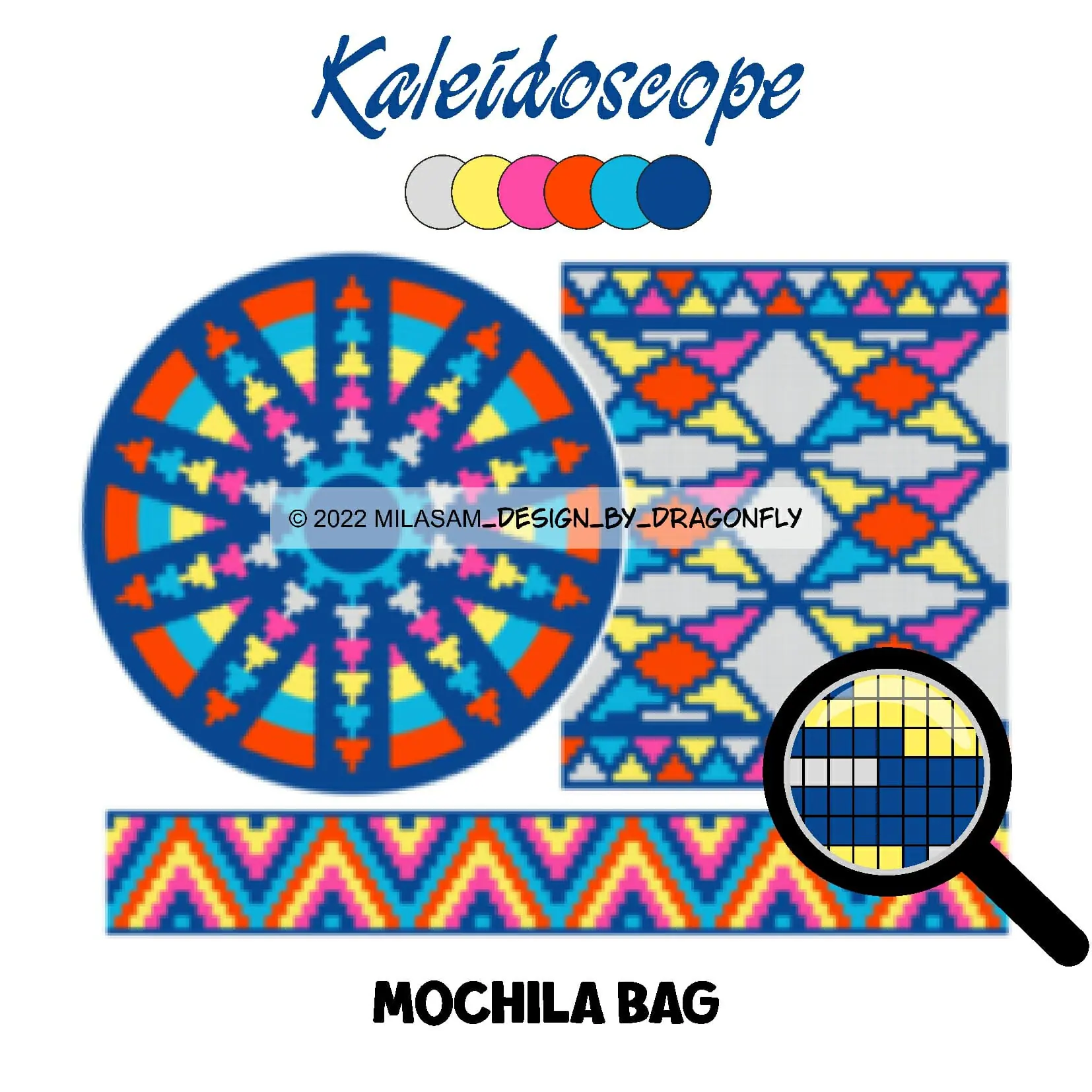 Wayuu mochila bag patterns / SET Caleidoscope 4 Wayuu mochila bag patterns / SET Caleidoscope - Image 4