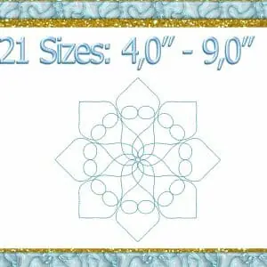 Quilt block embroidery designs Trapunto Embroidery file 203