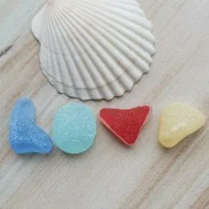 Set of genuine sea glass 4 pcs.A143