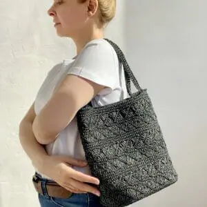 Crochet pattern Raffia Leather Bottom bag PDF Tutorial
