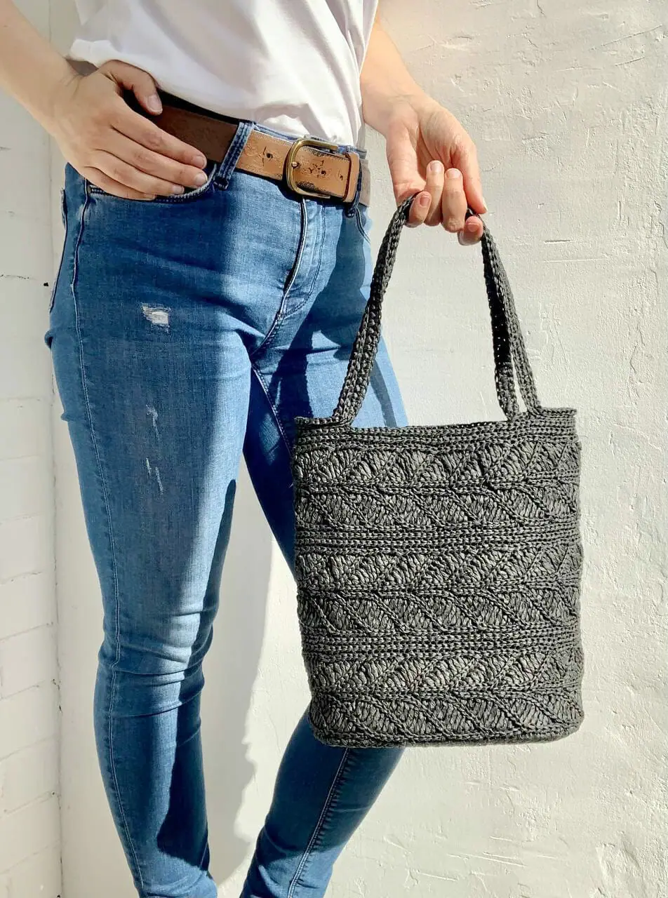 Crochet pattern Raffia Tote Bag PDF Tutorial - Crealandia