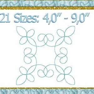 Quilt block embroidery designs Trapunto Embroidery file 207