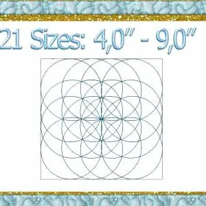 Quilt block embroidery designs Trapunto Embroidery file 209