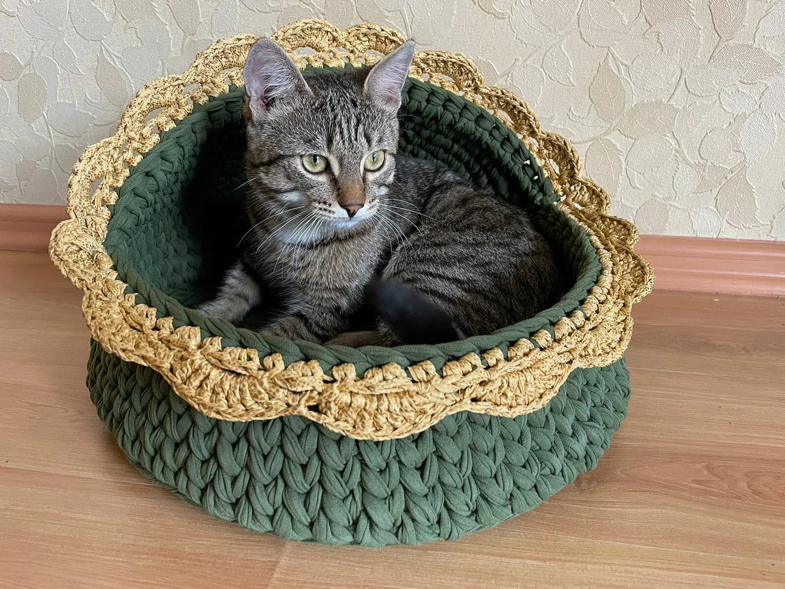 Wicker Dog Bed, Ecological Accessories for Pet, Natural Color of Wicker,  Dog Home, Cat Home, Comfy Pet Bed, Handmade Basket for Pets 