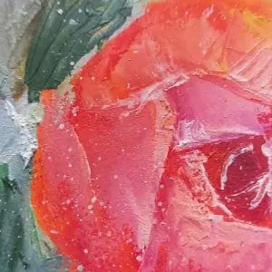 Roses Oil Painting 16/5*23/4″ Texture Floral Art