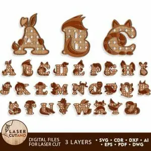 Kids ALPHABET Multilayer Laser Cut Bundle