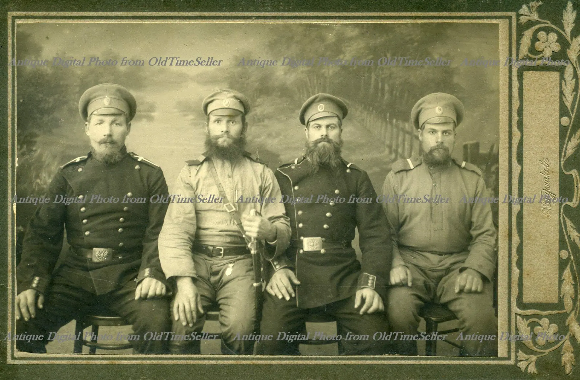 1900s.Military Photographs. Soldiers Cossacks of the Tsarist Army