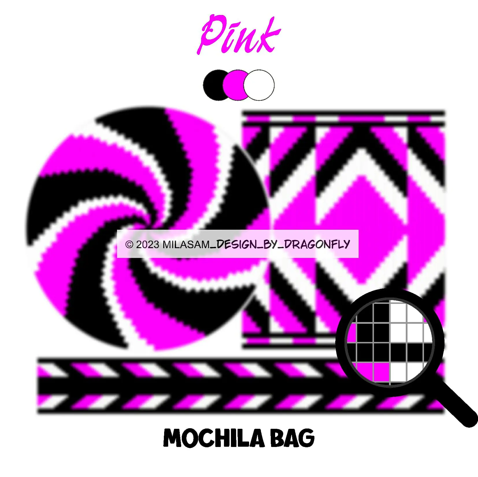 3 CROCHET PATTERNS PDF Tapestry crochet bag SET PINK 6 3 CROCHET PATTERNS PDF Tapestry crochet bag SET PINK - Image 6