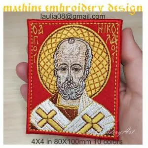Saint Nicolay machine embroidery design
