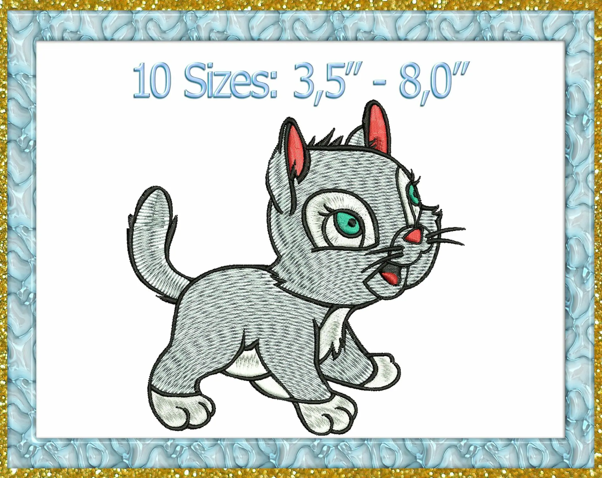 Cat machine Embroidery design Instant Download 1 Cat Embroidery design Instant Download