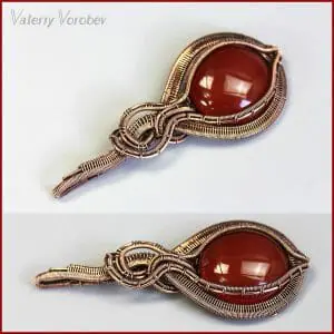 Wire wrap stone pendant