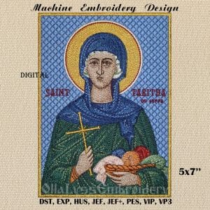 Handmade Marketplace 449 Icon of Saint Tabitha machine embroidery design
