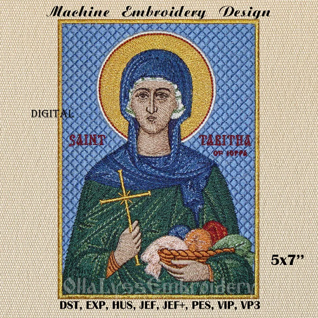 Icon of Saint Tabitha embroidery design