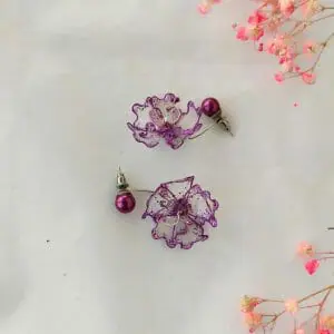 Lightweight purple earrings
