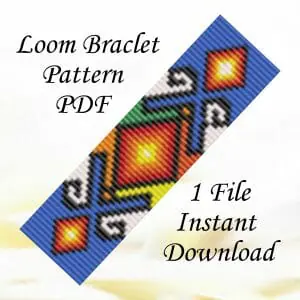 Handgemachter Marktplatz 499 Loom stitch beaded bracelet pattern Bead graph PDF file