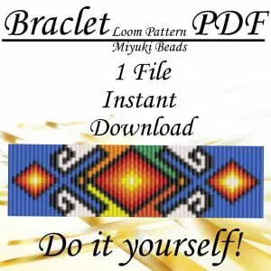 Handmade Marketplace 500 Loom stitch beaded bracelet pattern Bead graph PDF file