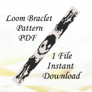 Handmade Marketplace 479 Loom stitch beaded bracelet pattern Yin Yang Bead graph