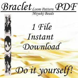 Handmade Marketplace 480 Loom stitch beaded bracelet pattern Yin Yang Bead graph