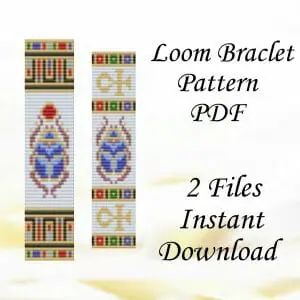 Handmade Marketplace 477 Loom stitch beaded bracelet pattern Scarab