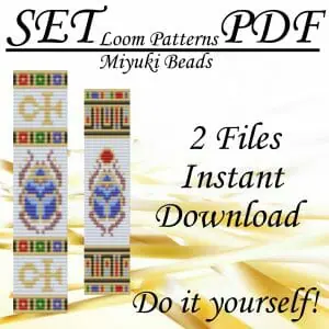 Handmade Marketplace 478 Loom stitch beaded bracelet pattern Scarab