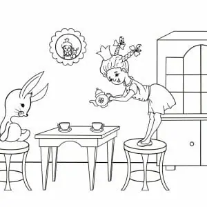 girl with a bunny