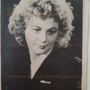 Fhoto portrait,young woman, USSR era 1950s. Instant Download
