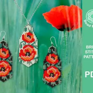 Poppy brick stitch