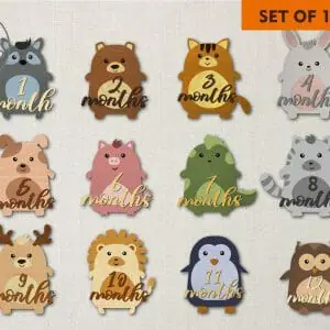 Milestone, Monthly Cards for Baby, Kids, Girl and Boy