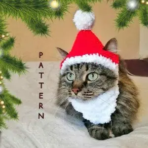 Handmade Marketplace 451 Crochet pattern Santa Hat for Cats