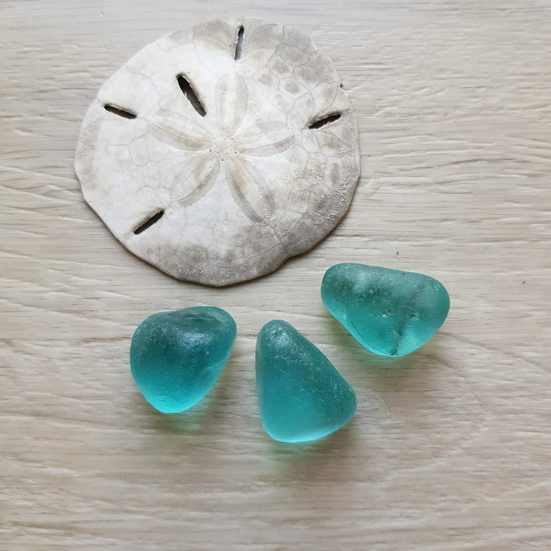 Aqua sea glass Authentic beach glass Mixed size