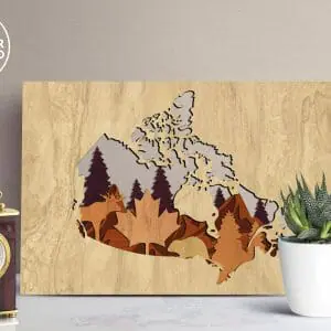 Map CANADA Multilayer Cut Template Wall Art Panel