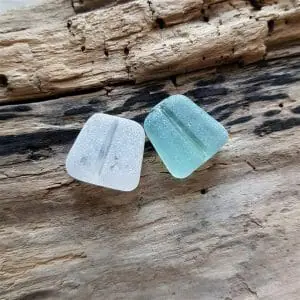 Aqua sea glass Authentic beach glass Mixed size